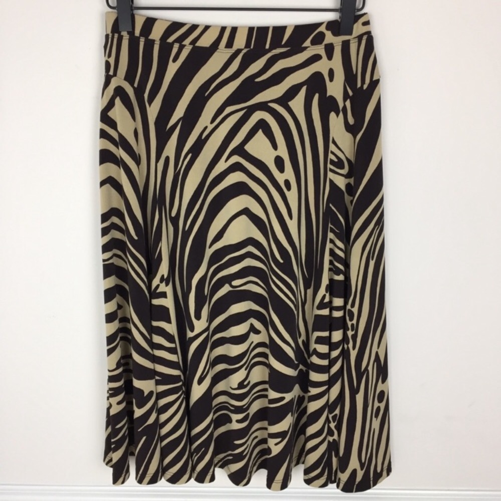 Michael Michael Kors Animal Print Skirt Brown XS